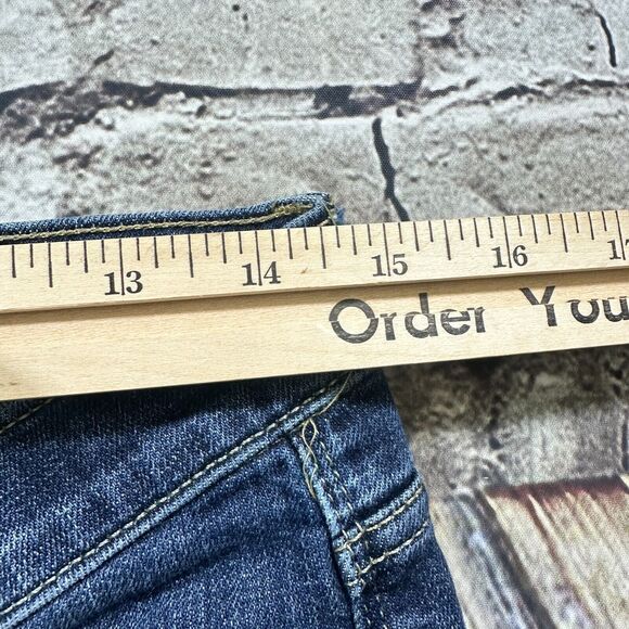 Rock & Republic Jeans Womens 10 Blue Berlin Mid-rise Straight Slim Stretch Denim - Picture 10 of 13